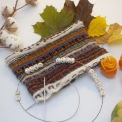 Knitting pattern from scrap yarn
